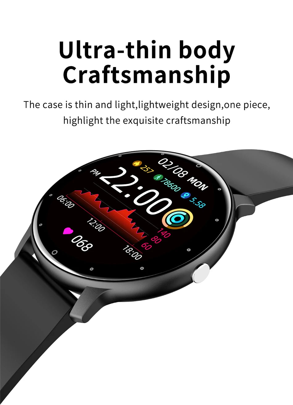 LIGE 2025 Smart watch Ladies Full touch Screen Sports Fitness watch IP67 waterproof Bluetooth For Android iOS Smart watch Female