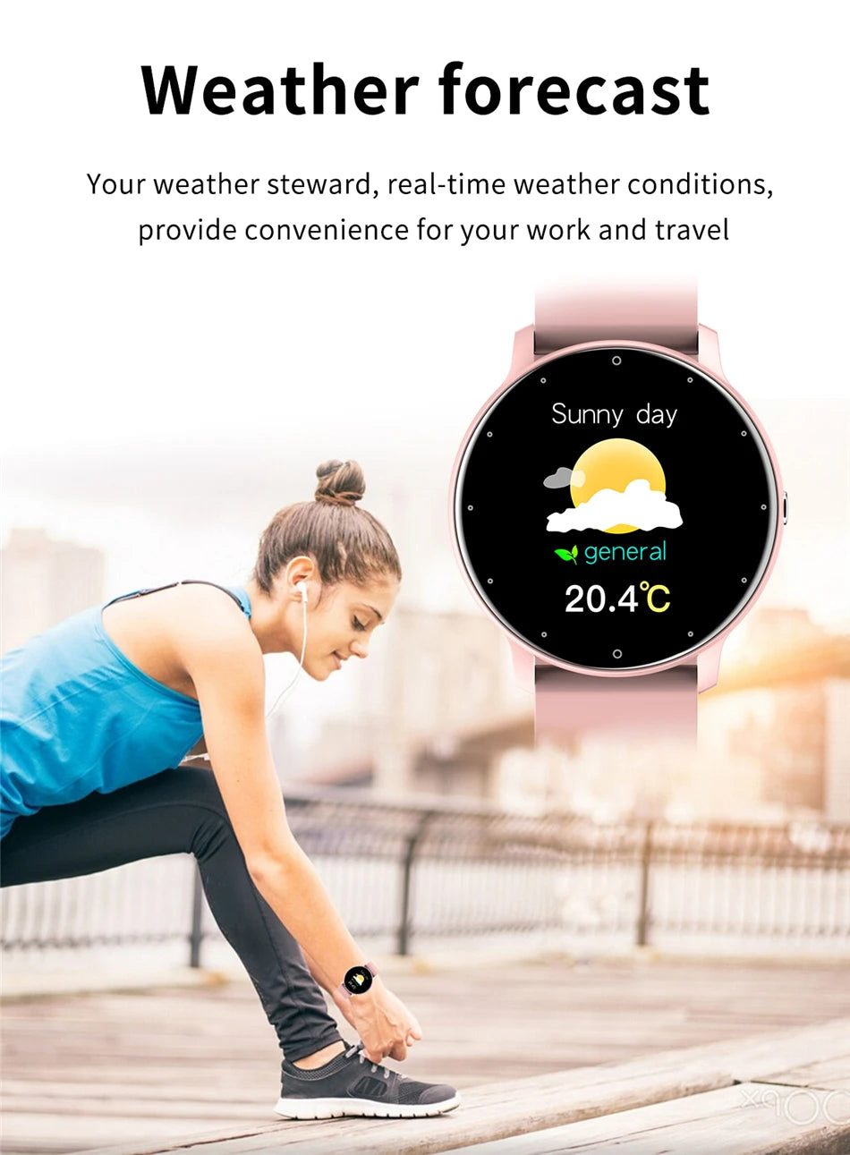 LIGE 2025 Smart watch Ladies Full touch Screen Sports Fitness watch IP67 waterproof Bluetooth For Android iOS Smart watch Female