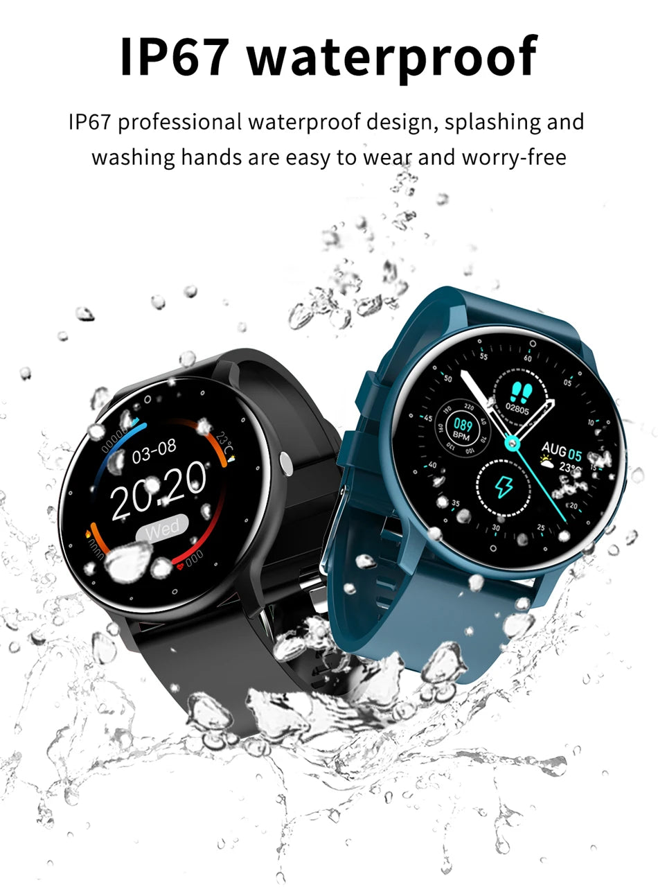 LIGE 2023 New Smart Watch Men Full Touch Screen Sport Fitness Watch IP67 Waterproof Bluetooth For Android ios smartwatch Men+box