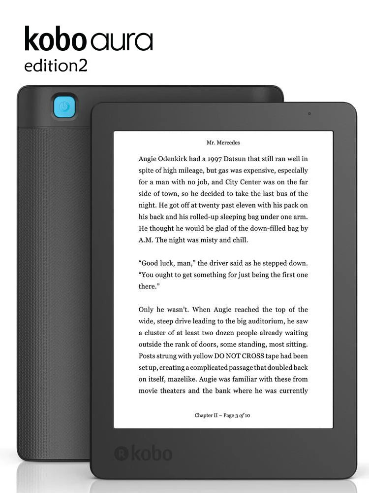 Kobo Aura Edition 2 Ebook reader Carta e-ink 6 inch resolution 1024x758 has Light 212 ppi e Book Reader WiFi 4g/16g/32g Memory