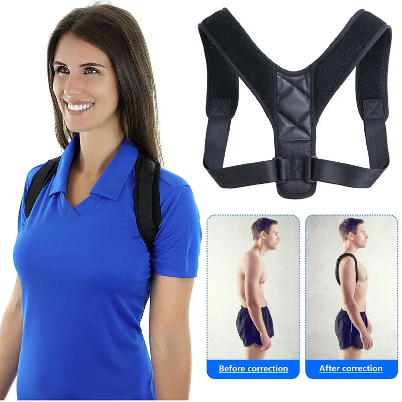 YOSYO Brace Support Belt Adjustable Back Posture Corrector Clavicle Spine Shoulder Lumbar Posture Correction