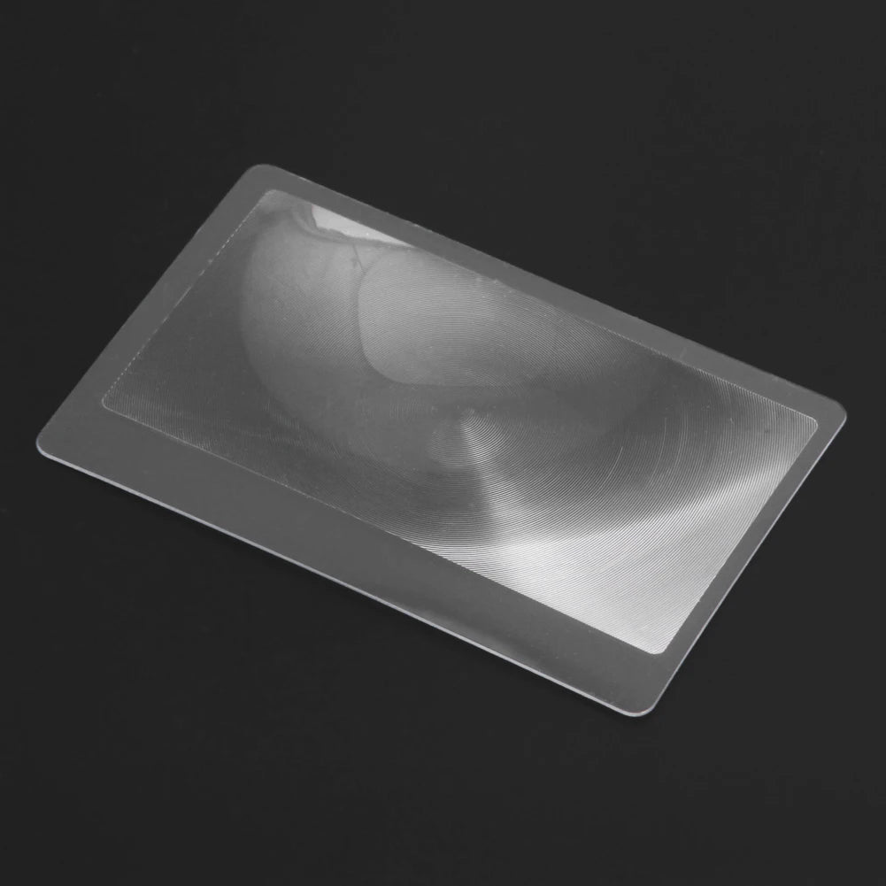 10-100pcs 3 X Magnifier Magnification Magnifying Fresnel LENS Pocket Credit Card Size Transparent magnifying glass 8.*5.5*0.04cm