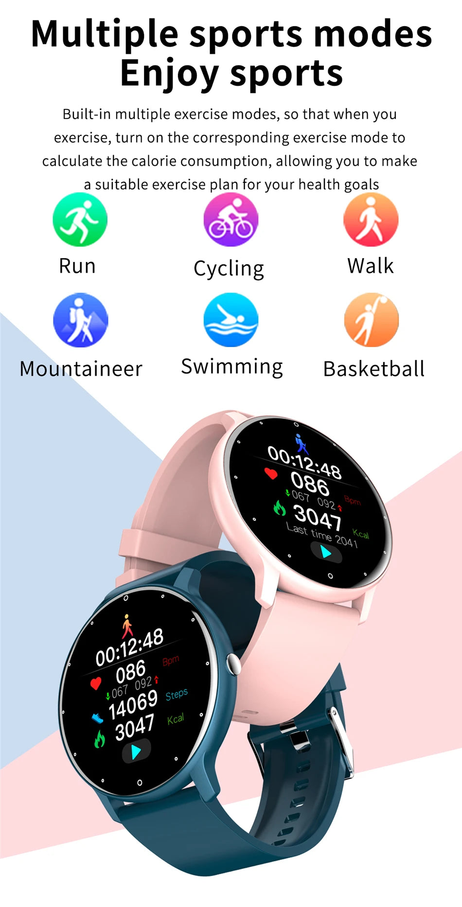 ZL02D Men Smart Watch Full Touch Screen Sport Fitness Tracker IP68 Waterproof Bluetooth Smartwatch for Men Women Smartphone 2023