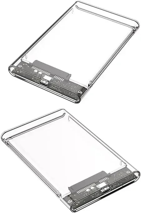 2.5 Inch SATA SSD External Hard Drive Case USB 3.0/Type C HDD Enclosure with 5Gbps Transfer Speed Clear Harddisk Boxs Hdd Case