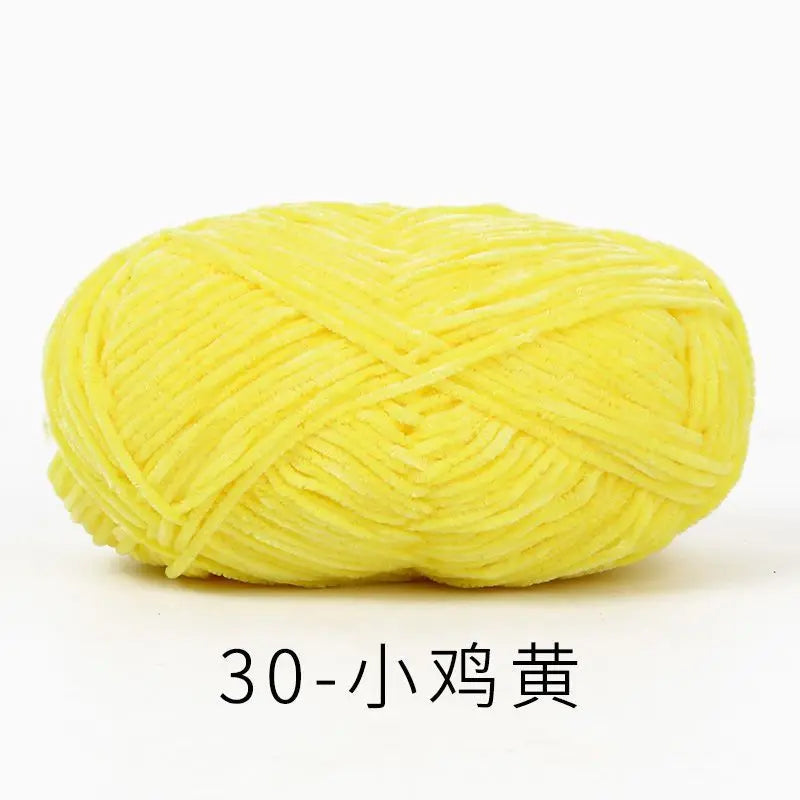 40g 2# Chenille Wool Chefeel Edelweiss Fine Gold Velvet Hand Knitted 2mm Crochet Yarn Knitted Bag Sweater Hat Scarf Keep Warm