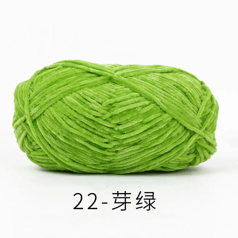 40g 2# Chenille Wool Chefeel Edelweiss Fine Gold Velvet Hand Knitted 2mm Crochet Yarn Knitted Bag Sweater Hat Scarf Keep Warm