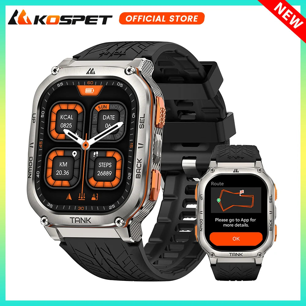 2025 Original KOSPET TANK M3 Ultra GPS Smartwatches For Men Women Smartwatch 480mAh Digital Fitness AMOLED AOD Bluetooth Watches