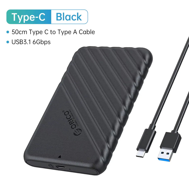 ORICO for PC Laptop MicroB USB3.0 2.5" External Storage HDD Case SATA 5Gbps HDD SSD Hard Drive Enclosure Support UASP