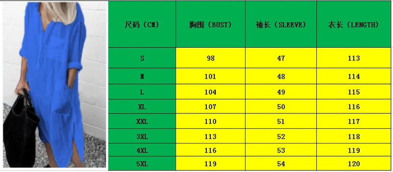 Cotton Linen Maxi Dress for Women 2023 Spring Summer Casual Long Sleeve Shirt Dress Oversized Female Clothing Y2K Vestido Robe