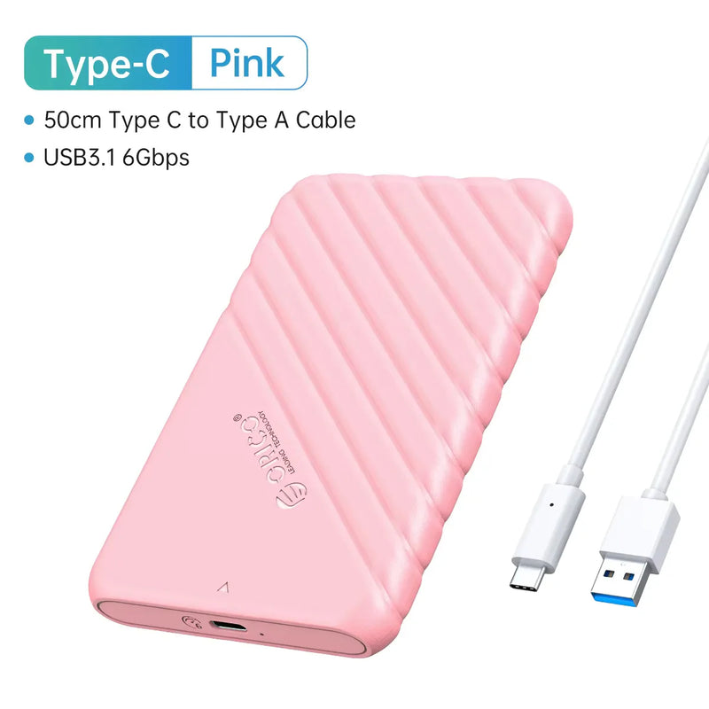 ORICO for PC Laptop MicroB USB3.0 2.5" External Storage HDD Case SATA 5Gbps HDD SSD Hard Drive Enclosure Support UASP