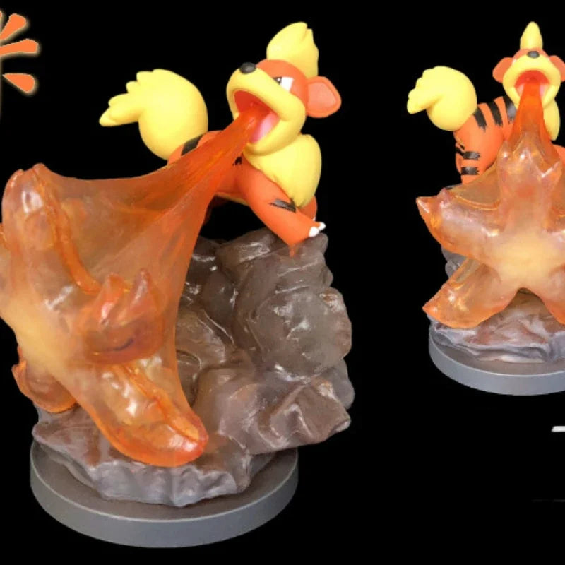 TOMY Pokemon Figure Flareon Lucario Vaporeon Dolls Scene Ornament Anime Pocket Monsters Cute Action Figure Toys Collection Gift