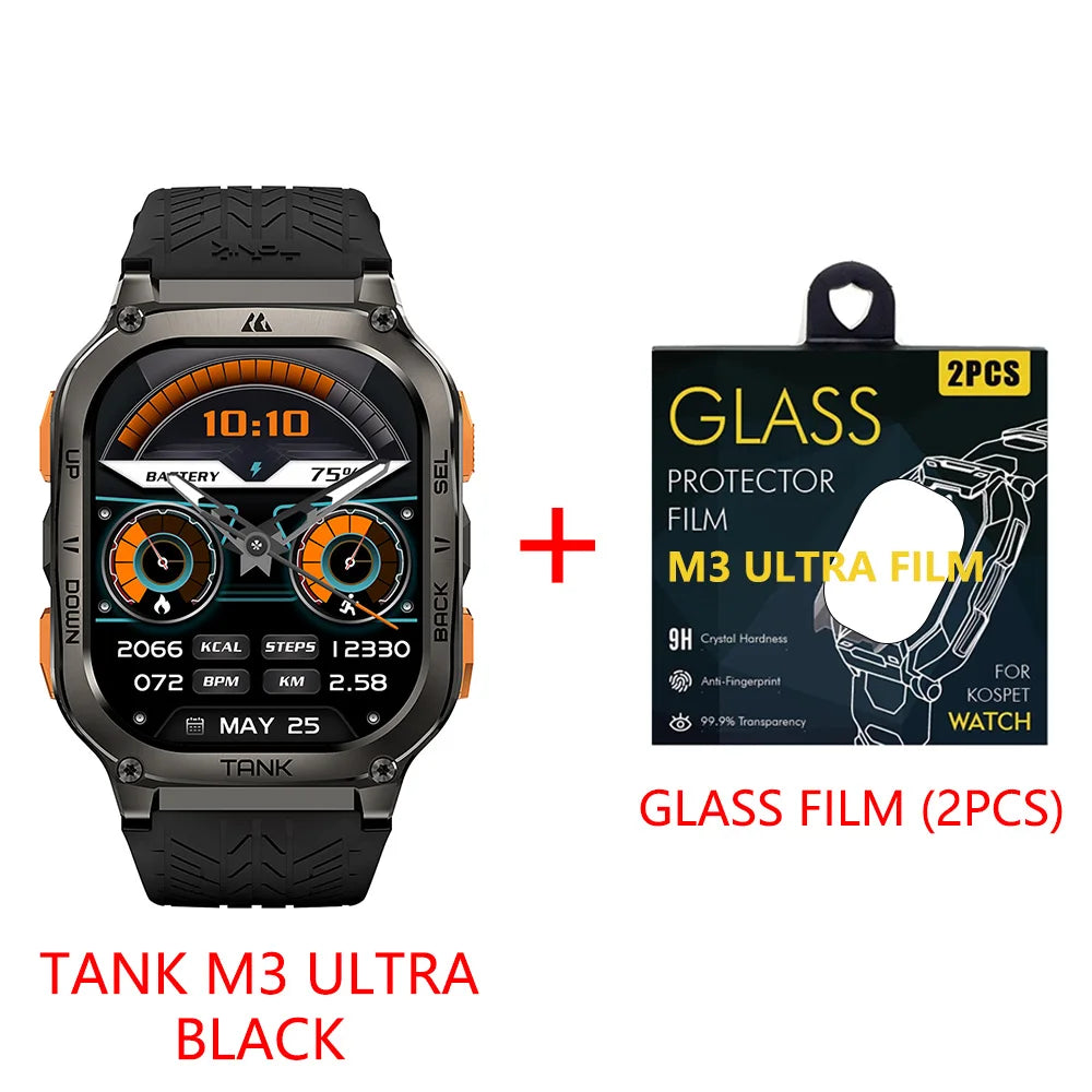 2025 Original KOSPET TANK M3 Ultra GPS Smartwatches For Men Women Smartwatch 480mAh Digital Fitness AMOLED AOD Bluetooth Watches