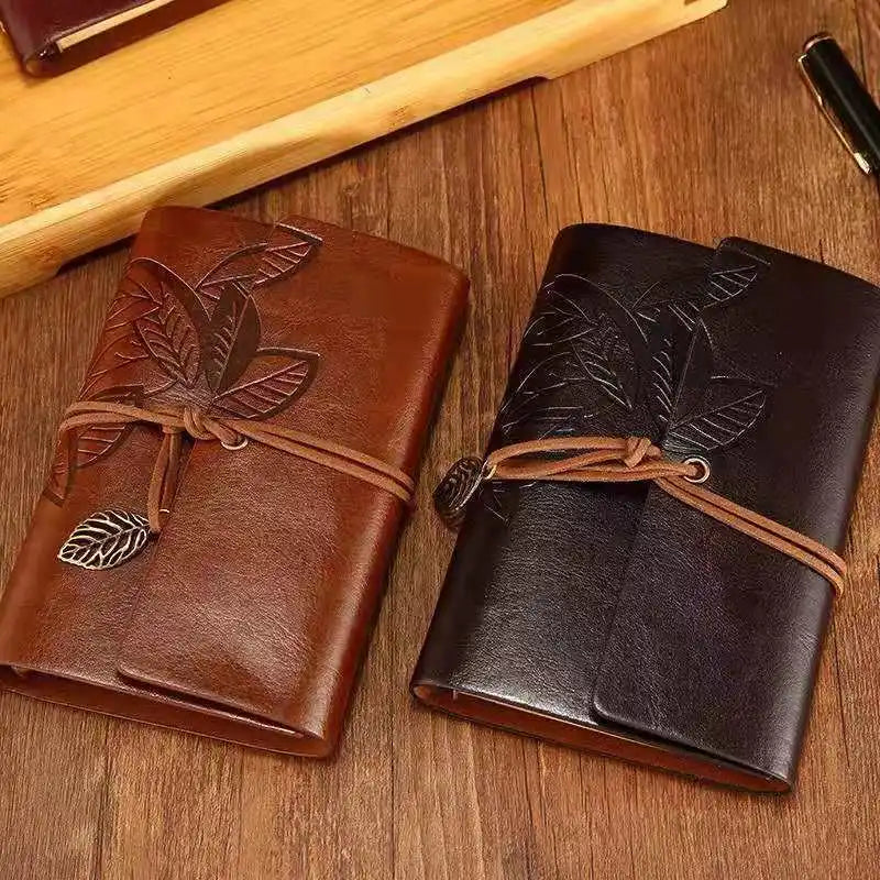 1pcs Retro Notebook Leather Travellers Notebook Daily Loose Leaf Binder Notebook Kraft Paper