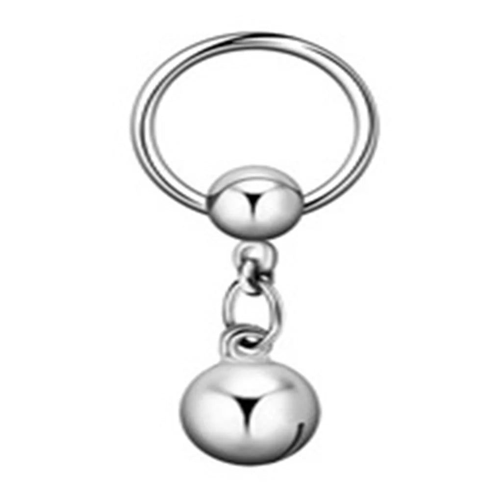 1 Pair 14G Stainless Steel Pendant Nipple Ring Body Piercing Bell Charm Novelty Design with Bell Charm Nipple Rings