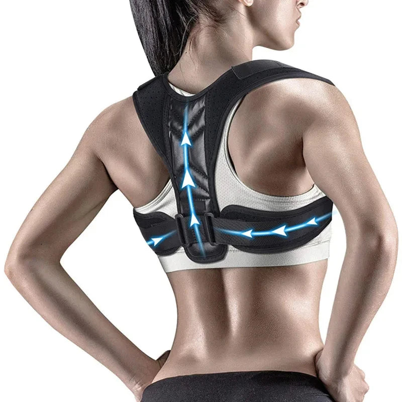 Posture Corrector Clavicle Spine Back Belt Adjustable Unisex Upper Back Shoulder Lumbar Posture Correction