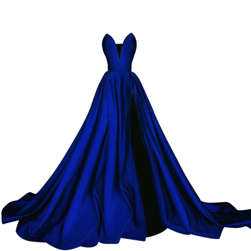 Women'S One Shoulder Sequin Dresses Sexy Pure Desire Fashionable Elegant A-Line Dress Solid Color High Split Wedding Skirt