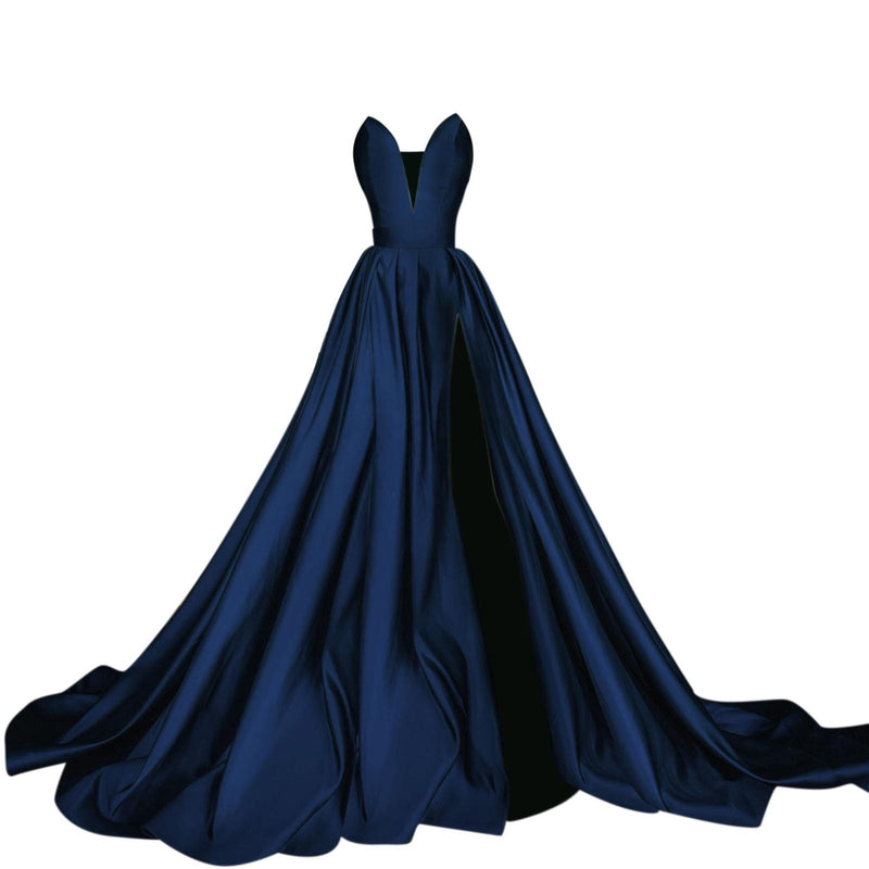 Women'S Shoulderless Dresses Satin Prom Dresses Elegant Temperament Long Evening Gown Floor-Length Dresses Vestidos