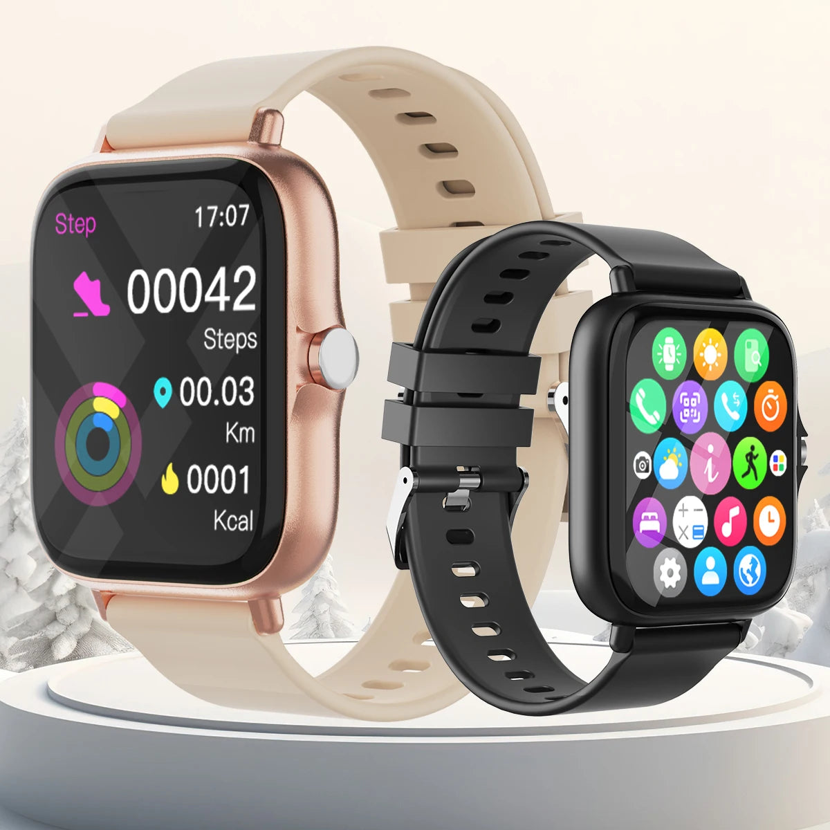 Waterproof Smart Watch with Heart Rate Answer Call Sleep Monitoring Sports Pedometer Information Alerts For iPhone Android