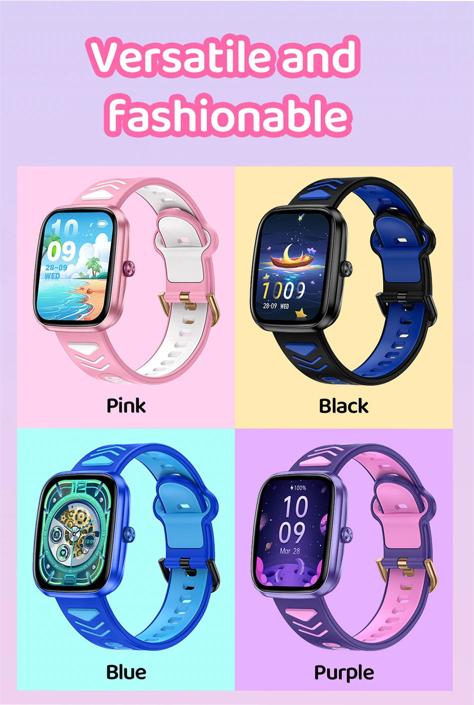 LIGE Kids Smartwatch Teenage Pedometer Sports Children Smartwatch Boys Girls Present Wireless Calling Student Gift Touch Watch