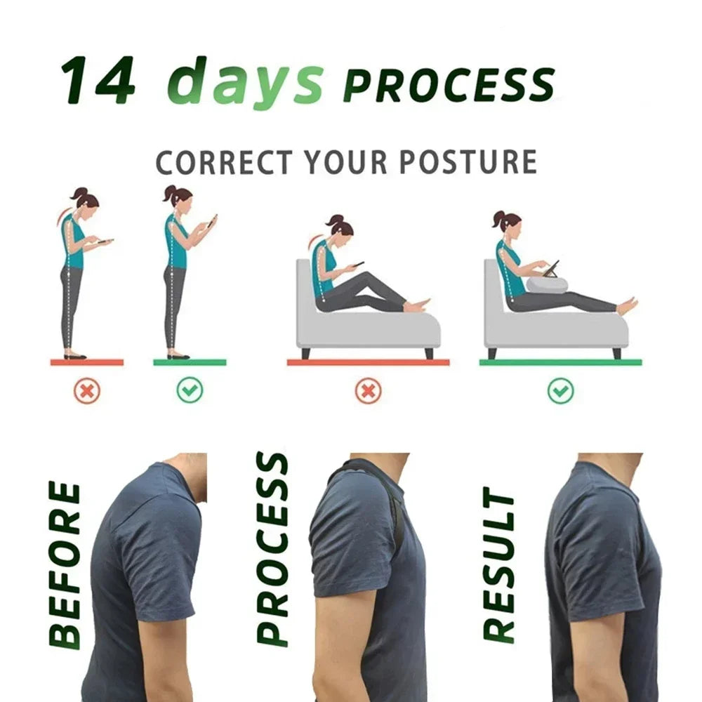 Back Posture Corrector Belt Brace Hunchback Corrector Adult Men and Women Sitting Posture Correction Belt Shoulder Straight Back