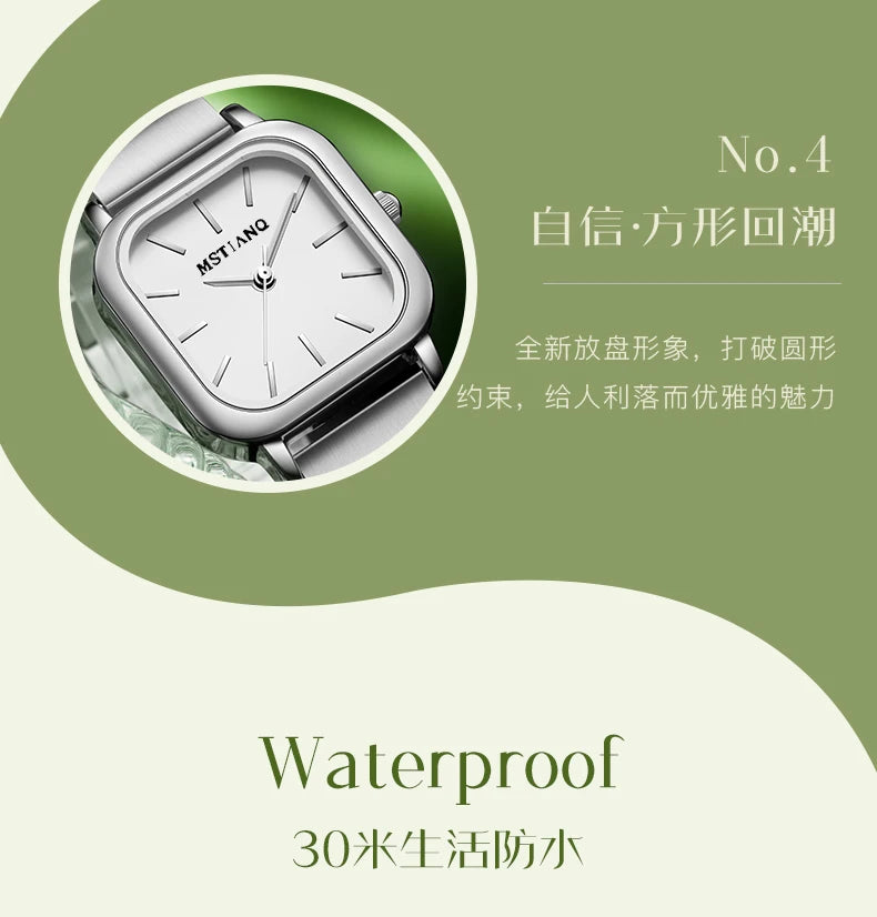 Fashion Simple Women Watch Versatile Ins Watch Female Student Bamboo Knot Steel Band Quartz Watch Luxury Gift Clock Wristwatches