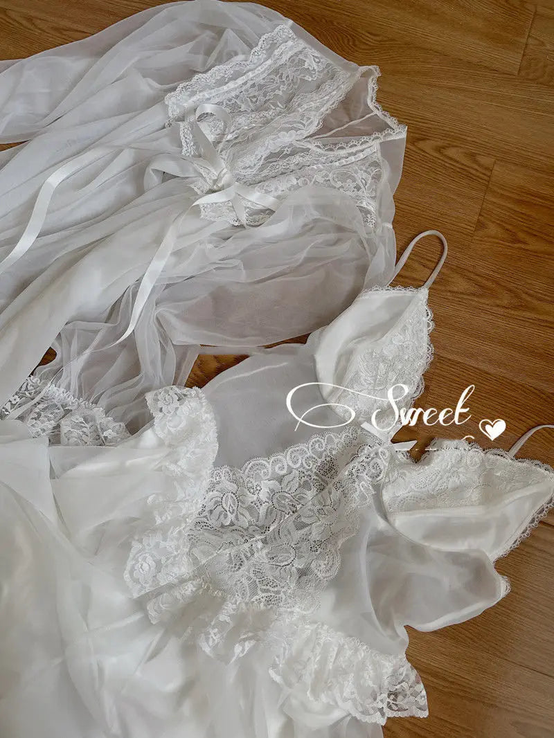 2022 Autumn White Fairy Vintage Sweet Dress Women Mesh Lace Sexy Casual Korean Dress Female Patchwork Designer Princess Dresses