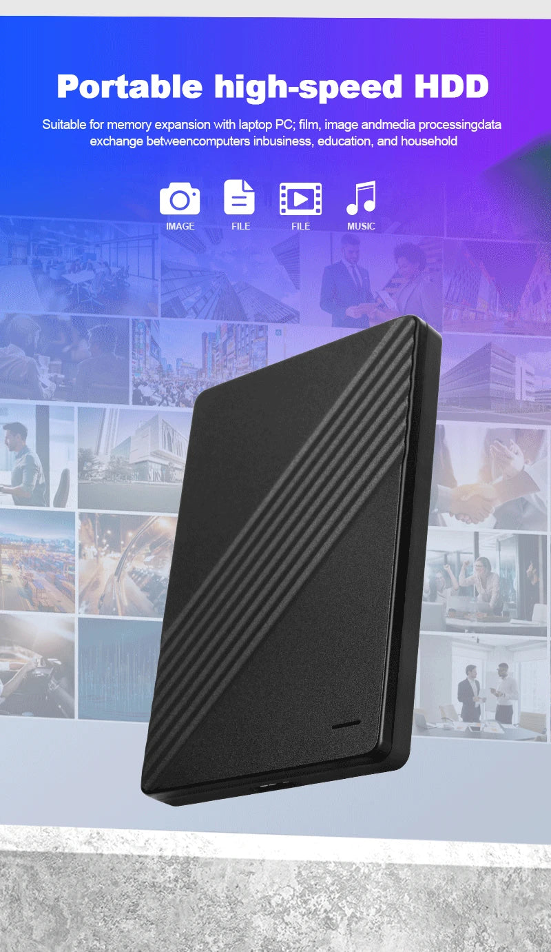 Portable External HD 1TB External Hard Drive HDD 500GB 250GB Memory USB 3.0 High Speed Flash Drive For Laptop PC MacBook PS4 PS5