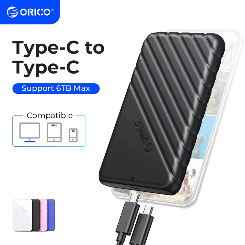 ORICO for PC Laptop MicroB USB3.0 2.5" External Storage HDD Case SATA 5Gbps HDD SSD Hard Drive Enclosure Support UASP