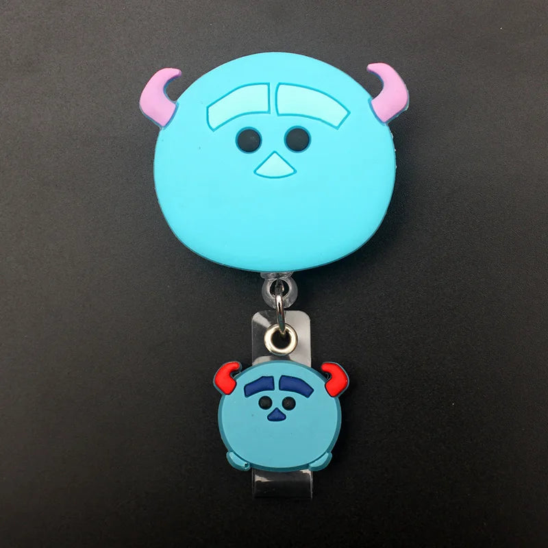 Cartoon Big Stitch Bear Retractable Badge Reel Nurse Doctor Card Holder Office Hospital Name Card Supplies