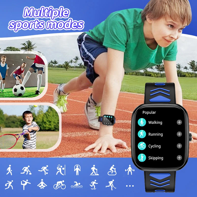 LIGE Kids Smartwatch Teenage Pedometer Sports Children Smartwatch Boys Girls Present Wireless Calling Student Gift Touch Watch