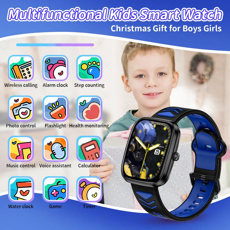 LIGE Kids Smartwatch Teenage Pedometer Sports Children Smartwatch Boys Girls Present Wireless Calling Student Gift Touch Watch