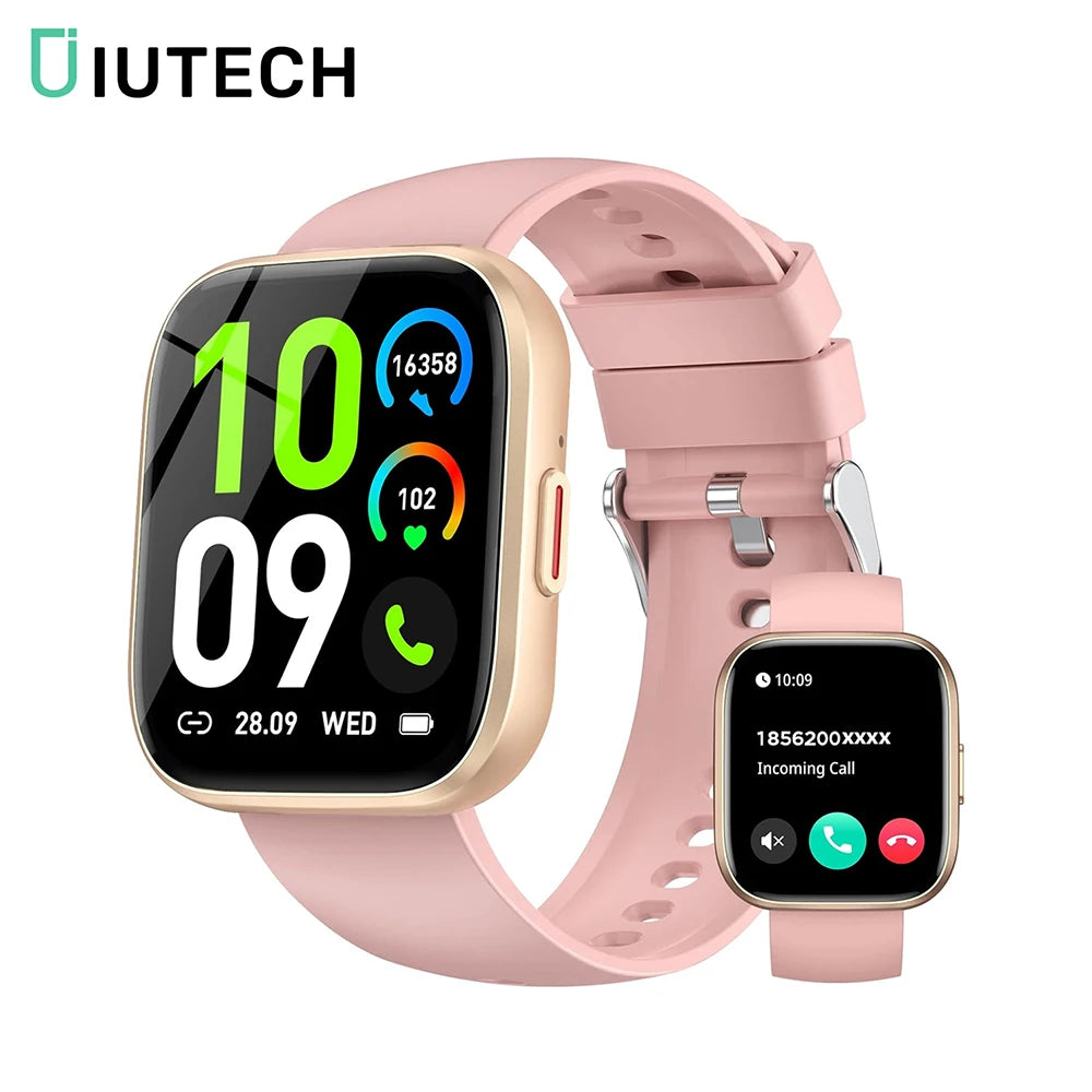 IUTECH P114 Smart Watch 2024 Men Women Ladies 1.85" Bluetooth Call Watches Health Waterproof Swimming Smartwatch for Android IOS