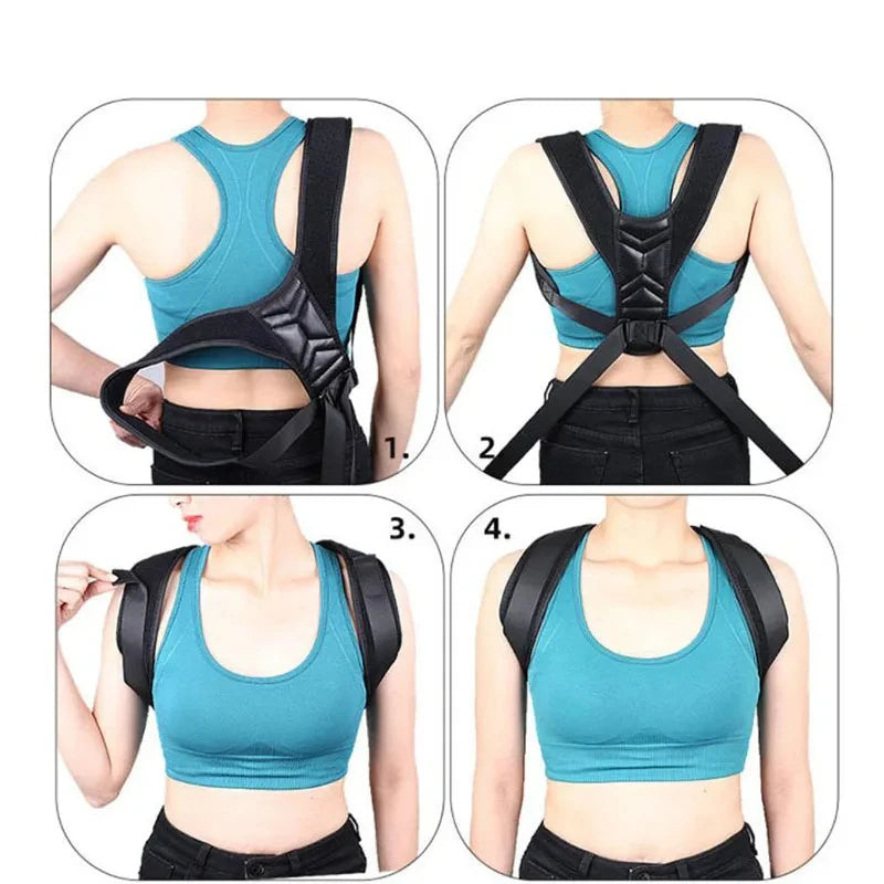 Posture Corrector Clavicle Spine Back Belt Adjustable Unisex Upper Back Shoulder Lumbar Posture Correction