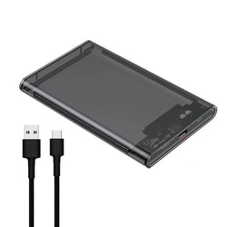 3.0/3.1 HDD Enclosure  2.5inch SATA SSD Hard Drive Case with 5Gbps Transfer Speed and Transparent Design Mobile External Housing