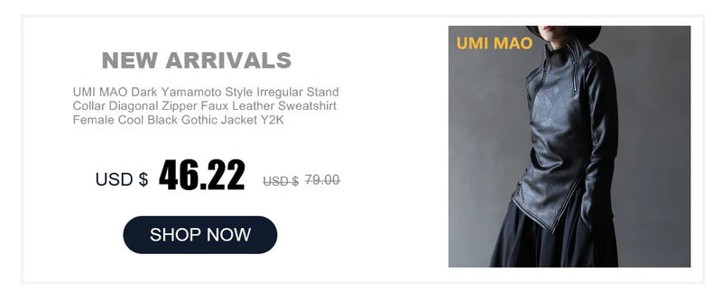 UMI MAO Dark Wind Retro Two-piece Spring Autumn Yohji Yamamoto Distressed Raw Edge Fluffy Mid-length Dress Thin Female  Y2K