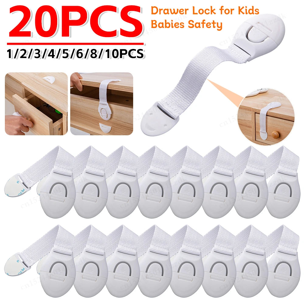 1-20PCS Plastic Child Safety Cabinet Lock Baby Security Protection Drawer Door Cabinet Lock Protection Kids Safety Door Lock