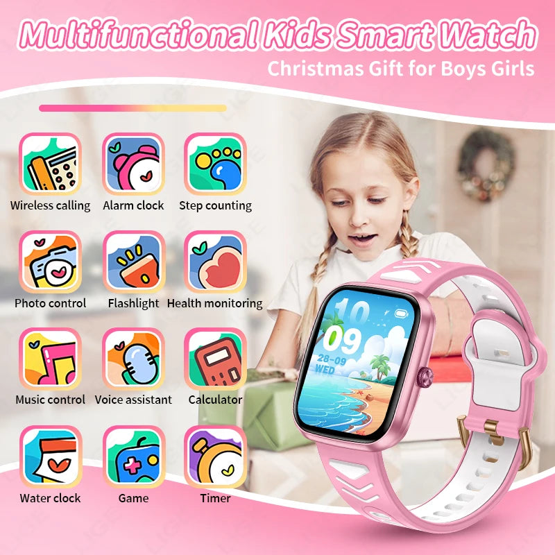 LIGE Multifunction Kids Watches For Xiaomi Call Kids Smart Watch Children Waterproof Smartwatch Alarm Clock Child Watch Gift