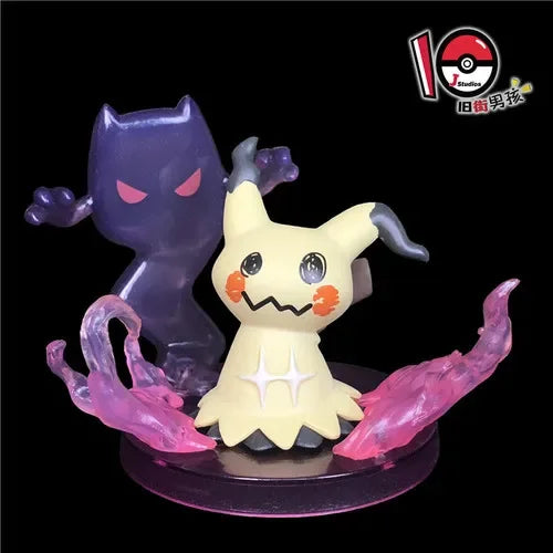 TOMY Pokemon Figure Flareon Lucario Vaporeon Dolls Scene Ornament Anime Pocket Monsters Cute Action Figure Toys Collection Gift