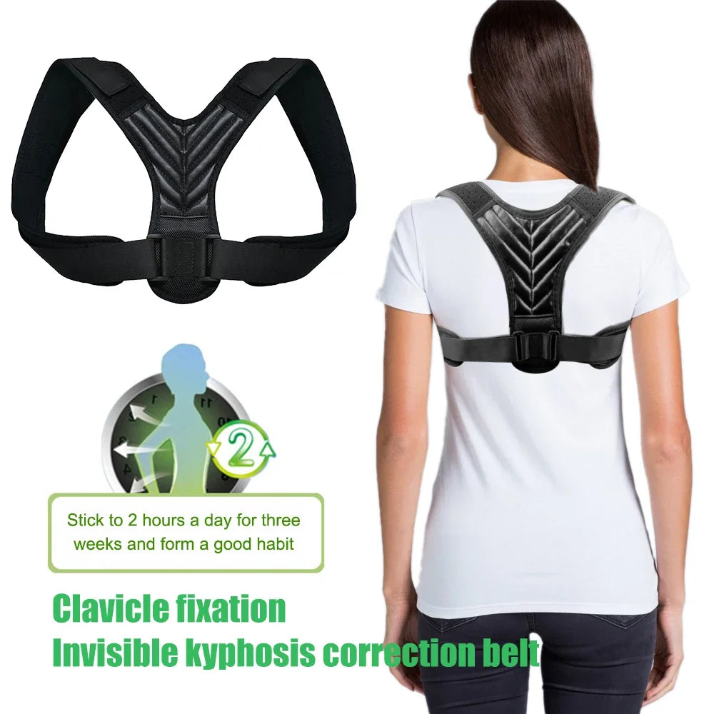 Adjustable Posture Corrector Back Support Women Men Hunchback Correction Back Straightener Work Pain Relief Upper Back Brace