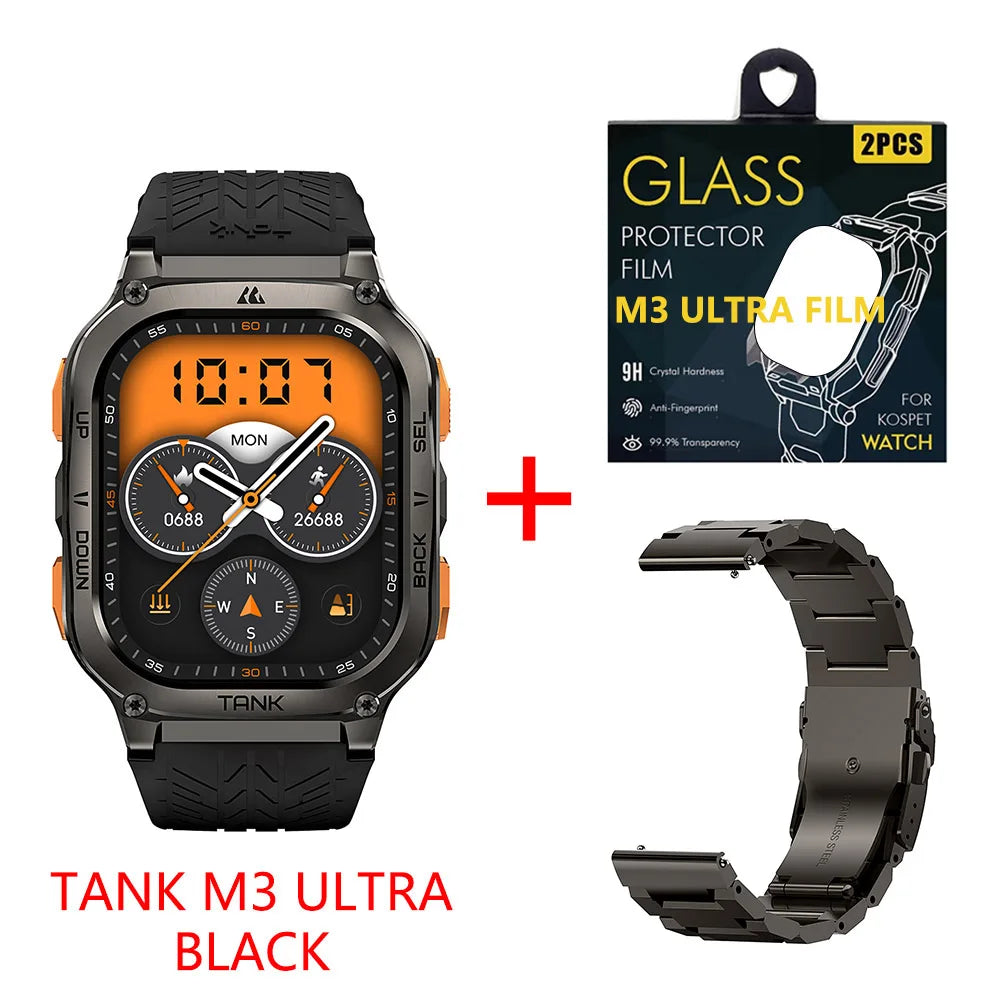 2025 Original KOSPET TANK M3 Ultra GPS Smartwatches For Men Women Smartwatch 480mAh Digital Fitness AMOLED AOD Bluetooth Watches