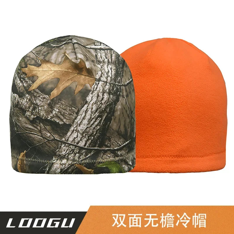 Ghillie Suit For Men 2024 New Autumn Winter Camouflage Fleece Hunting Hat Outdoor Windproof Thermal Hiking Cycling Concealment