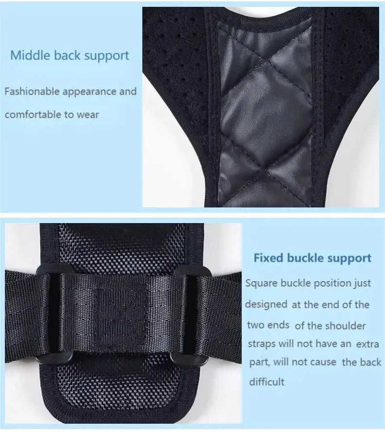 Back Posture Correction Belt Hunchback Prevention Correction of Sitting Posture Unisex Breathable Body Shaping