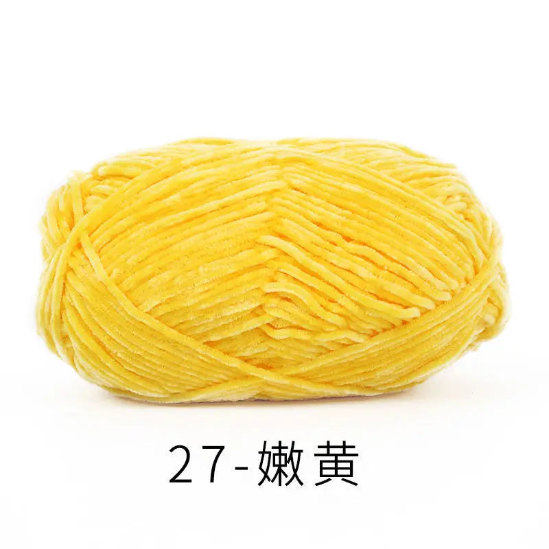 40g 2# Chenille Wool Chefeel Edelweiss Fine Gold Velvet Hand Knitted 2mm Crochet Yarn Knitted Bag Sweater Hat Scarf Keep Warm