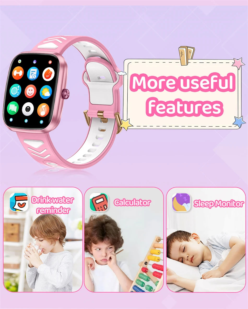 LIGE Kids Smartwatch Teenage Pedometer Sports Children Smartwatch Boys Girls Present Wireless Calling Student Gift Touch Watch