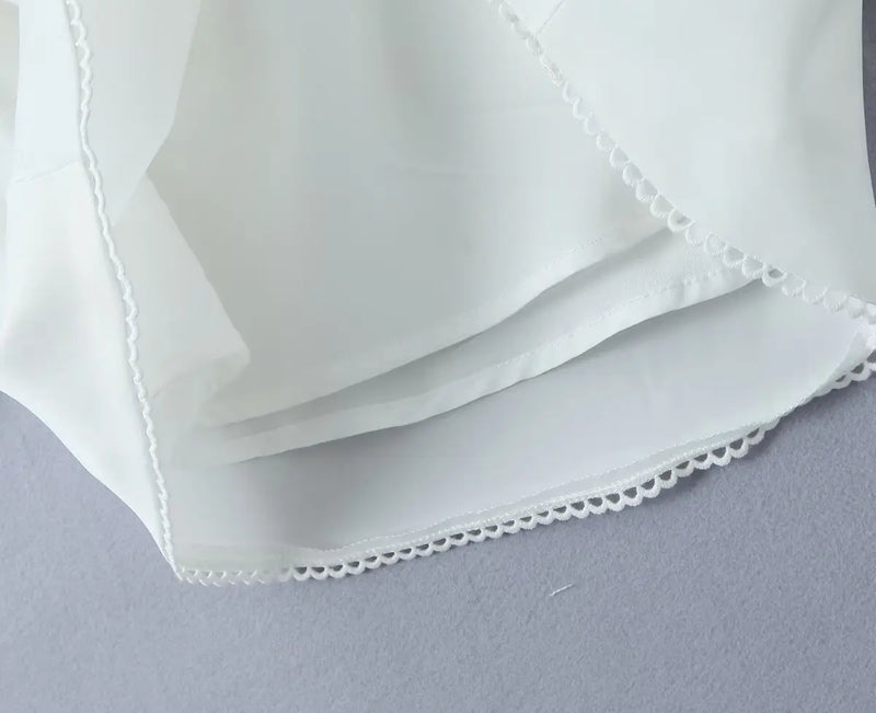 Sexy White Spliced Lace Wire Chest Corset Style Mini Dress Women Full Sleeve Cross Bandage Lacing up Back Bow Party Skater Robe
