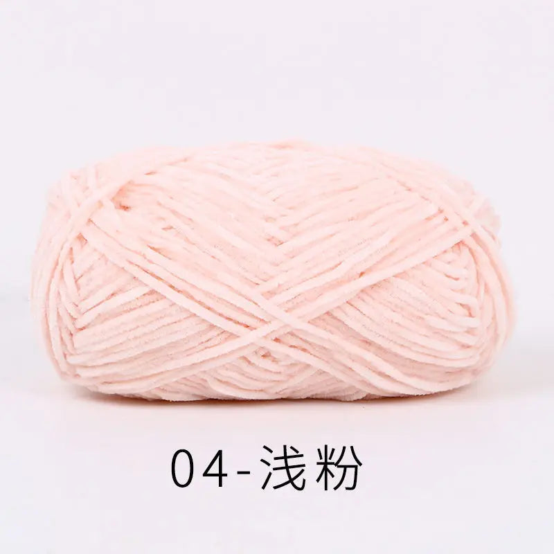 40g 2# Chenille Wool Chefeel Edelweiss Fine Gold Velvet Hand Knitted 2mm Crochet Yarn Knitted Bag Sweater Hat Scarf Keep Warm