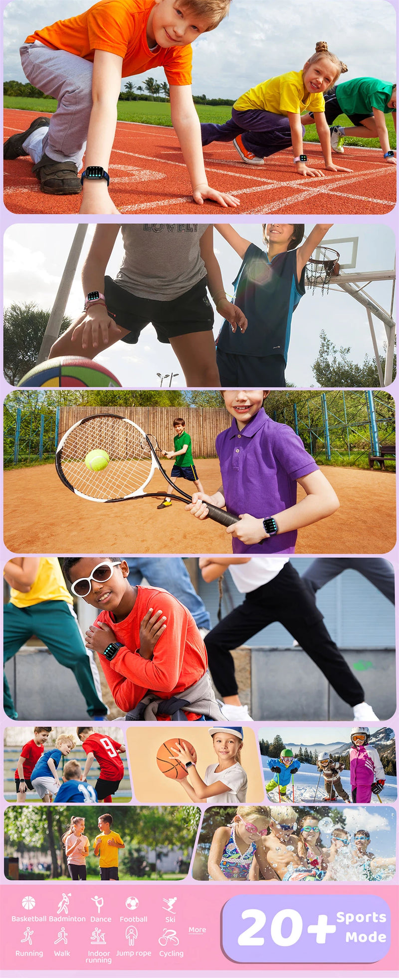 LIGE Kids Smartwatch Teenage Pedometer Sports Children Smartwatch Boys Girls Present Wireless Calling Student Gift Touch Watch