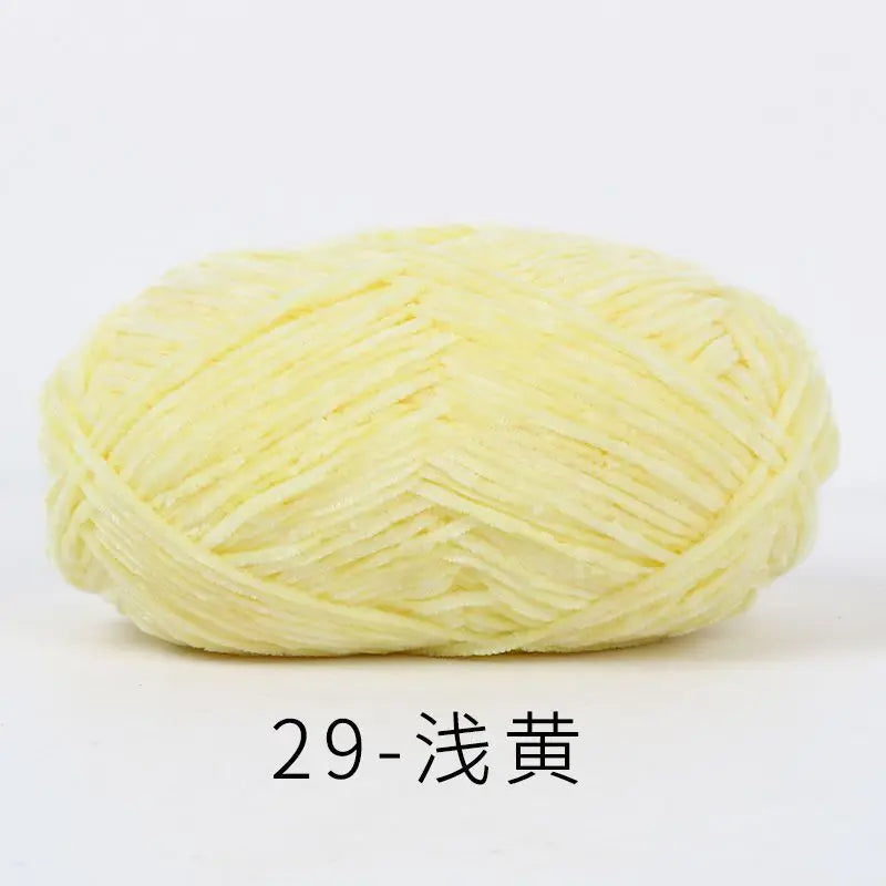 40g 2# Chenille Wool Chefeel Edelweiss Fine Gold Velvet Hand Knitted 2mm Crochet Yarn Knitted Bag Sweater Hat Scarf Keep Warm