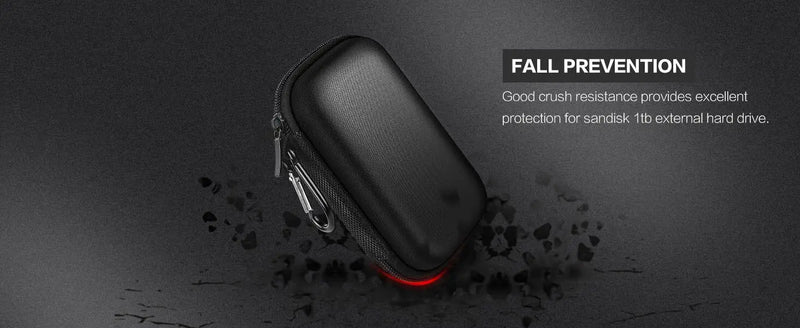 Case Compatible with SanDisk 1TB 2TB 500GB/for SanDisk PRO Extreme Portable SSD, External Solid State Hard Drive Storage Holder