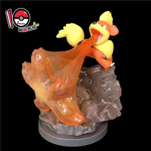 TOMY Pokemon Figure Flareon Lucario Vaporeon Dolls Scene Ornament Anime Pocket Monsters Cute Action Figure Toys Collection Gift